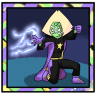 artist:dplt cosplay dc peridot static static_shock steven_universe // 700x680 // 312KB