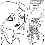 artist:lhk crossovers dreamworks ginormica how_to_train_your_dragon monsters_vs_aliens ruffnut_thorston // 601x600 // 183KB