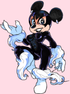 artist:mbwillie black_cat cosplay disney marvel minnie_mouse // 948x1260 // 684KB