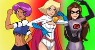 alex_vasquez clover_ewing cosplay dc elastigirl enid_mettle ms._co_2020 ok_ko!_let's_be_heroes pixar power_girl sam_simpson the_incredibles totally_spies // 800x420 // 302KB