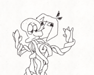 animated artist:grim crossovers ena ena_(series) spongebob_squarepants_(series) squidward_tentacles tentacles // 900x720 // 583KB