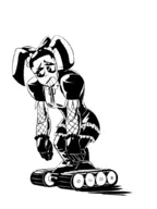 artist:epictones goth my_life_as_a_teenage_robot xj-7 // 768x1024 // 104KB