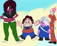 amethyst brock_samson cosplay dean_venture garnet hank_venture pearl rusty_venture sergeant_hatred steven_quartz_universe steven_universe venture_bros // 1000x800 // 553KB