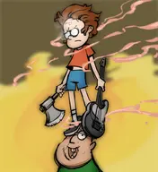 artist:bishopbb dipper_pines flcl gravity_falls parody soos_ramirez // 900x983 // 151KB