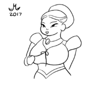 animated artist:mckraken damsel fol'amor wardrobe_malfunction // 875x800 // 375KB