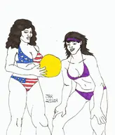 artist:jrk hawkeye kate_bishop marvel miss_america_chavez young_avengers // 1375x1607 // 300KB