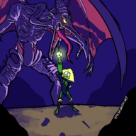 artist:spiceman crossovers metroid peridot ridley steven_universe // 4000x4000 // 1.5MB
