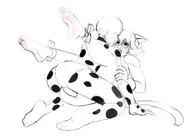 adrien_agreste anal artist:necrolepsy bottomless chat_noir ladybug marinette_dupain-cheng miraculous_ladybug strap-on // 1470x1050 // 120KB