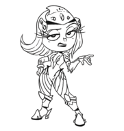 artist:maddigzlz cosplay disgust inside_out overwatch pixar widowmaker // 885x937 // 243KB