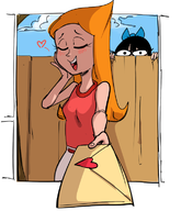 artist:dbaru candace_flynn phineas_and_ferb stacy_hirano // 655x763 // 173KB