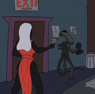 alien crossovers duck_dodgers_in_the_24th_and_12_century looney_tunes queen_tyr'ahnee xenomorph // 2147x2113 // 699KB