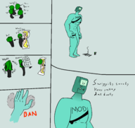 4chan adventure_time anonymous artist:mouseanon bmo callie_briggs caturday comics dakimakura moderator parody swat_kats // 2151x2027 // 555KB