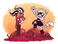 crossovers cyn fusion impni ivy_pepper lackadaisy murder_drones space_king // 2048x1536 // 582KB