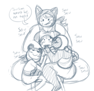 adventure_time artist:yoto celina finn_mertens sally susan_strong // 750x724 // 414KB