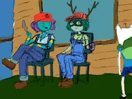 adventure_time al_sneed artist:senorock chuck_tamzarian cosplay finn_mertens huntress_wizard jungle_princess parody the_simpsons // 2160x1620 // 653KB