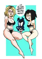 artist:baryl ghost-spider gwen_stacy marvel peni_parker peter_porker spdr spider-gwen spider-ham // 757x1056 // 132KB