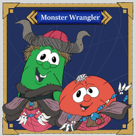 artist:NeverMansplainy bob_the_tomato cosplay dragon_quest larry_the_cucumber monster_wrangler veggietales // 3700x3700 // 3.8MB