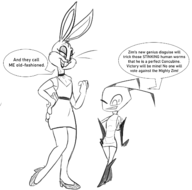 bugs_bunny crossdressing crossovers invader_zim looney_tunes mr._colympus_2019 zim // 1418x1403 // 415KB