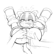 ahegao anal artist:kaboozey fingering sonic_boom sonic_the_hedgehog_(series) sticks_the_badger vaginal // 679x662 // 188KB