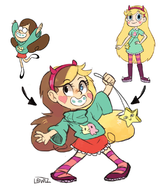 fusion gravity_falls l0wlz mabel_pines star_butterfly star_vs._the_forces_of_evil // 949x1133 // 537KB