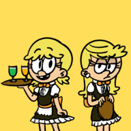 artist:zimbono colors_by_anonymous lana_loud lola_loud maid the_loud_house // 1050x1050 // 119KB
