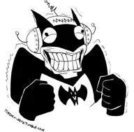 batman bruce_wayne dc mayoku parody ren_and_stimpy // 920x906 // 114KB