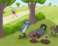 benson_dunwoody mordecai muscle_man regular_show rigby // 3192x2560 // 2.8MB