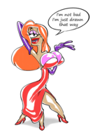 artist:goodbadartist cosplay disney jessica_rabbit lilo_and_stitch pleakley who_framed_roger_rabbit // 1359x1958 // 900KB