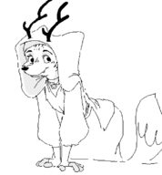 artist:akunim deerfox disney hilda_(series) maid_marian parody robin_hood // 714x771 // 6.4KB