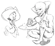 artist:akunim crossovers dc deadman moses_of_the_prosthetic_leg // 900x750 // 244KB