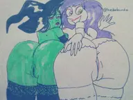 banjo-kazooie crossovers disney gruntilda_winkybunion hellobirde madam_mim nude presenting the_sword_in_the_stone // 3264x2448 // 2.9MB