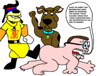 a_goofy_movie crossovers disney family_guy max_goof mr._colympus_2025 peter_griffin scooby scooby-doo // 829x647 // 49KB