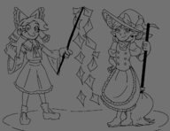 amity_blight artist:cinna cosplay luz_noceda marisa_kirisame reimu_hakurei the_owl_house touhou_project // 1300x1000 // 316KB