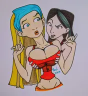 artist:azul boob_grope heather lindsay total_drama // 1512x1648 // 491KB