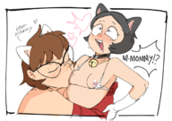 ahegao artist:dbaru boob_grope breast_sucking elizabeth_appleboom faye_whitaker questionable_content // 1222x857 // 427KB