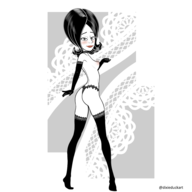artist:dixieduckart despicable_me minions scarlet_overkill topless // 1920x1920 // 543KB