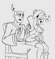 artist:gearfae jack rule_63 samurai_jack the_scotsman // 2480x2679 // 1.1MB