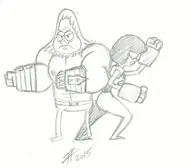 artist:robren crossovers garnet regular_show skips steven_universe // 1028x898 // 140KB