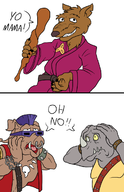 artist:generalscot bebop comics rocksteady splinter teenage_mutant_ninja_turtles // 792x1224 // 323KB