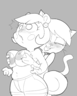 artist:dbaru boob_grope caturday delia meryl murphy_and_mitzi topless // 1059x1327 // 425KB