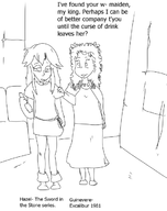 crossovers disney excalibur guinevere hazel humanization the_sword_in_the_stone // 550x694 // 110KB