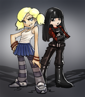 artist:telr crossovers dc layla_miller marvel misty_kilgore panty_and_stocking_with_garterbelt x-men // 1404x1600 // 1.7MB