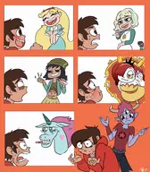 artist:mr._jellybeans chloe comics hekapoo jackie_lynn_thomas janna_ordonia marco_diaz princess_pony_head star_butterfly star_vs._the_forces_of_evil tom_lucitor // 2100x2400 // 413KB