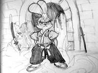 artist:r@spberries chowder chowder_(series) cosplay dark_horse miyamoto_usagi panini usagi_yojimbo // 1348x1004 // 440KB