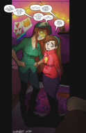 artist:swainart bill_cipher comics dipper_pines gravity_falls mabel_pines wendy_corduroy // 990x1530 // 1013KB