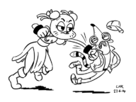 artist:lhk capcom chun-li crossovers fatal_fury king_of_fighters nicole_watterson regular_show rigby snk street_fighter terry_bogard the_amazing_world_of_gumball // 800x600 // 147KB