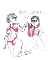 artist:hatebit disney elastigirl helen_parr pixar the_incredibles violet_parr // 800x1000 // 363KB