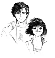 artist:dravotnogg city_hunter crossovers dc katana ryo_saeba // 1472x1561 // 695KB