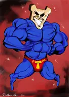 all_might my_hero_academia parody powdered_toastman ren_and_stimpy // 1116x1579 // 320KB