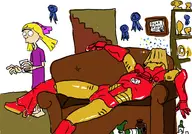 crossovers helga_pataki hey_arnold iron_man marvel tony_stark // 1656x1152 // 846KB